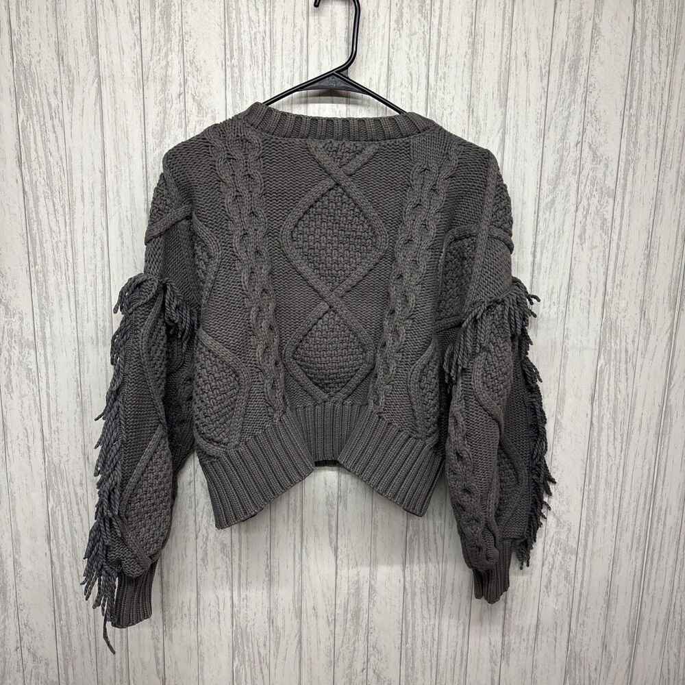 Women’s Size S Line & Dot Jasper Sweater Fringe Sleeves EUC - Picture 5 of 5